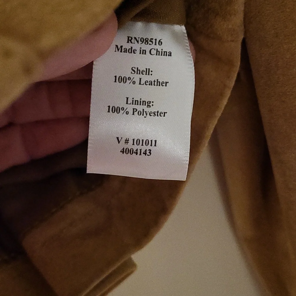 Coldwater Creek REAL soft suede like jacket with ruffle in Back